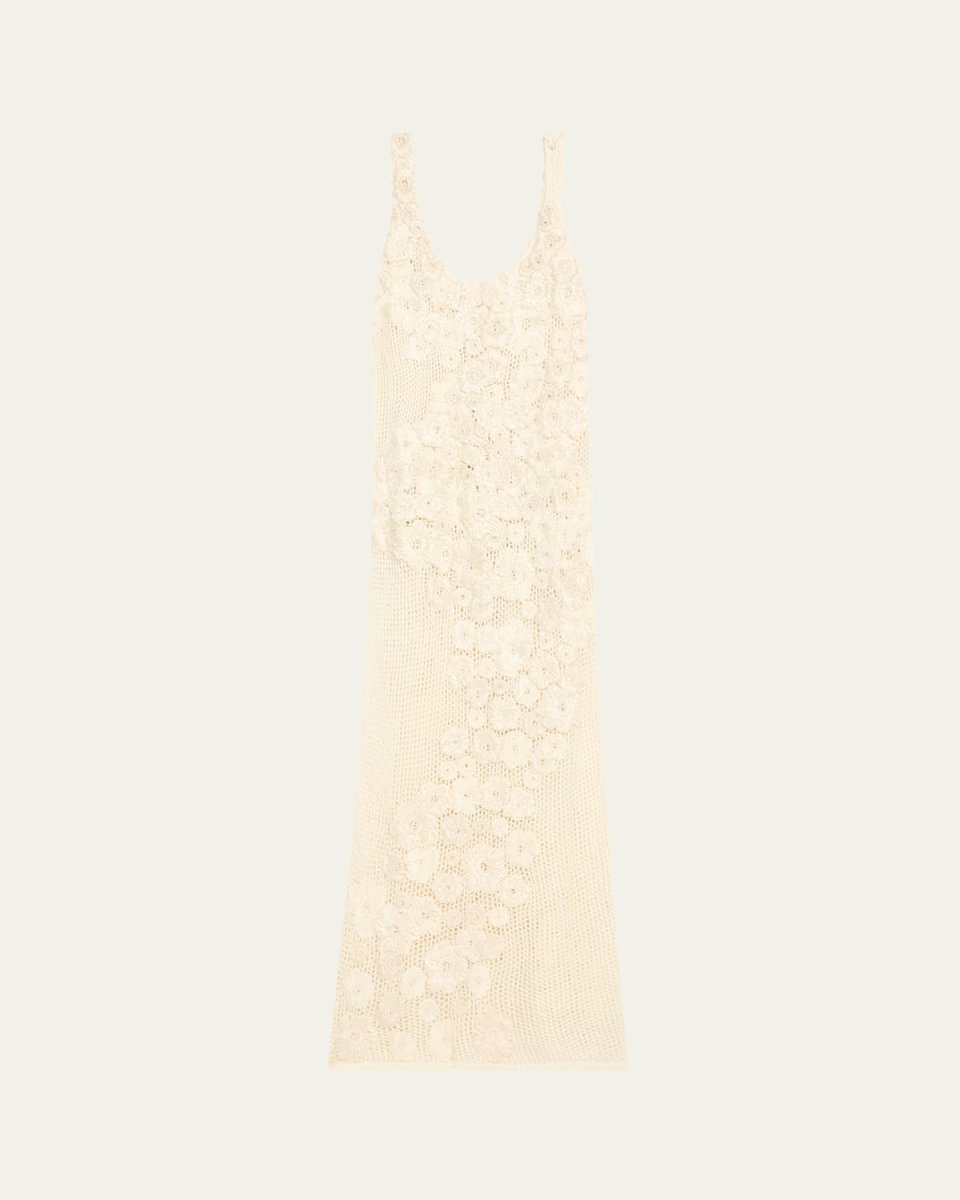 Emily Flower Knit Silk Gown